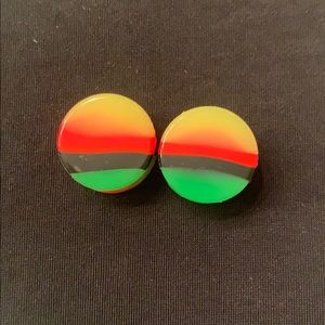 Size 5/8 silicone double flared plugs (pair)